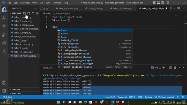 #12 Fake Hash & UUID Generate using Python Faker Library Tutorial смотреть онлайн