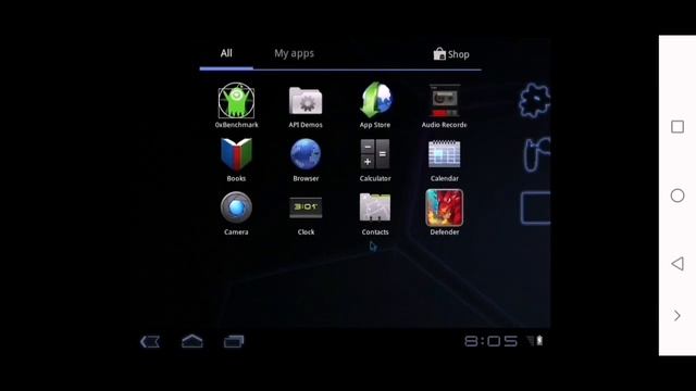 Android 3.2 on Limbo PC Emulator x86 смотреть онлайн