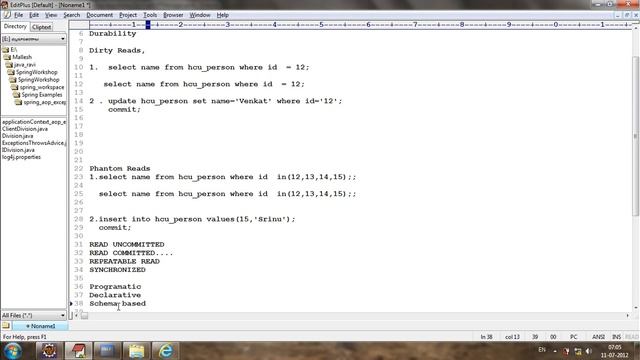 Spring Transaction Management on 11 07 2012 смотреть онлайн