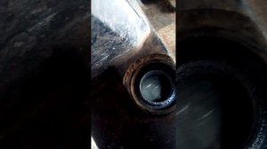 двигатель мопеда Альфа, опережение зажигания под стробоскопом видна метка lF