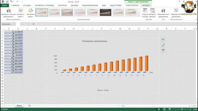 Как создать график в Excel смотреть онлайн