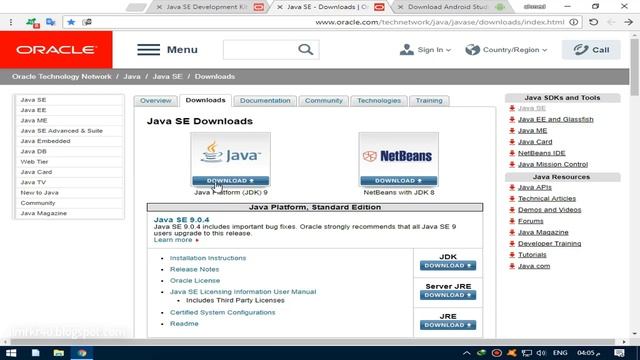 شرح تحميل وتثبيت برنامج Android Studio وبرنامج Java JDK من موقعهم الرسمي وتثبيتهم علي الحاسوب смотреть онлайн