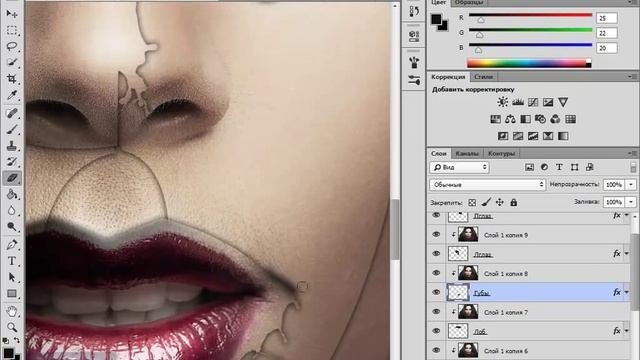 Photoshop CC Speed Art в стиле Alberto Seveso смотреть онлайн