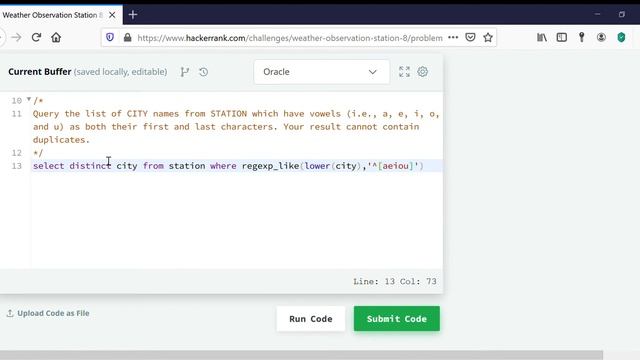 Weather Observation Station 8 HackerRank SQL смотреть онлайн