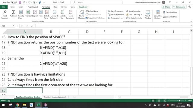 14. Text Functions - Full Ms-Excel Course - CA Saran Kumar U смотреть онлайн