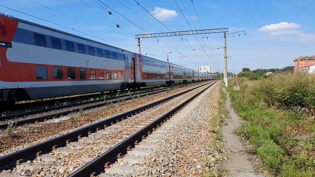 ЭП20-040 с поездом 740 Москва-Воронеж на подходе к станции Рязань 1 смотреть онлайн