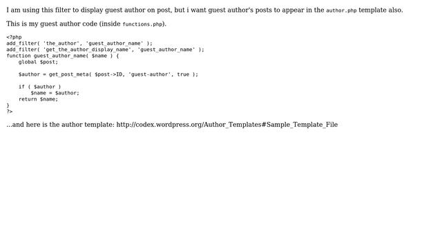 Wordpress: Guest author's post not display in author template смотреть онлайн