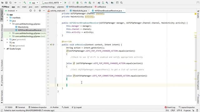 #3 Create Broadcast Receiver for Wi-Fi P2P Intents | Wifi direct chat Android tutorial смотреть онлайн