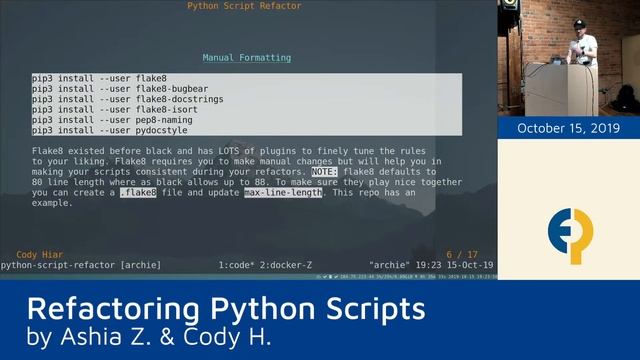 EdmontonPy October 2019: Refactoring Python Scripts смотреть онлайн