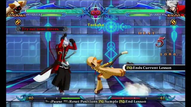 BlazBlue ChronoPhantasma: Tutorial Strategies (Taokaka) смотреть онлайн