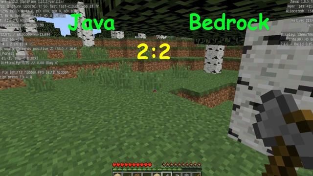 Игрок Java Майнкрафт VS Игрок Bedrock Майнкрафт смотреть онлайн