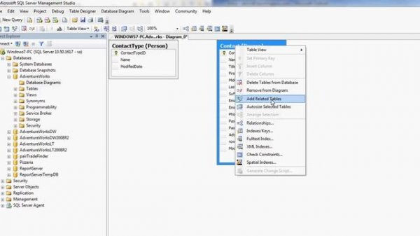 SQL Server Database Diagram in SQL Management Studio