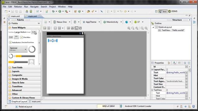 Обучение разработке на Android. Урок 4. Элементы экрана (android activity) и их свойства. смотреть онлайн