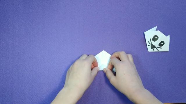 Как сделать мордочку кошки из бумаги? смотреть онлайн