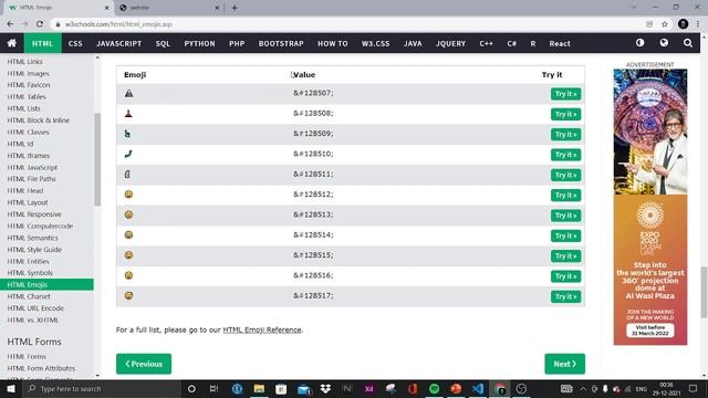Emojis in html5 | How to add emojis in webpage/website ? | Website Development Course In Hindi смотреть онлайн