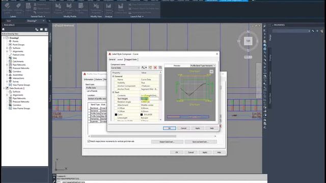 Importing Data Bands Set for Profile View Using Civil 3D 2020 смотреть онлайн