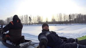 На мотособаке с горы и в гору. Как едет мотобуксировщик БТС.