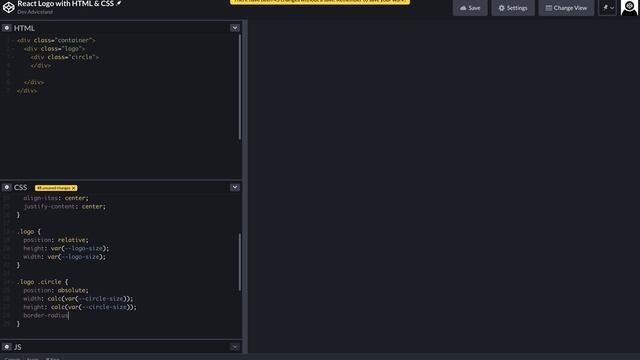 React Logo with HTML & CSS смотреть онлайн