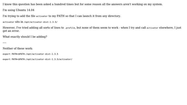 Ubuntu: Add executable to Path смотреть онлайн