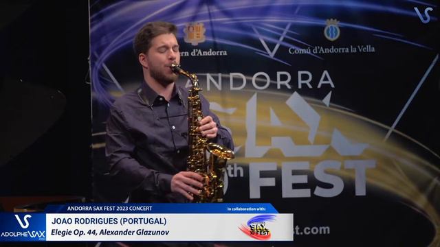 ANDORRA SAX FEST 2023: Joao Rodrigues (Portugal) plays Elegie Op. 44, Alexander Glazunov смотреть онлайн