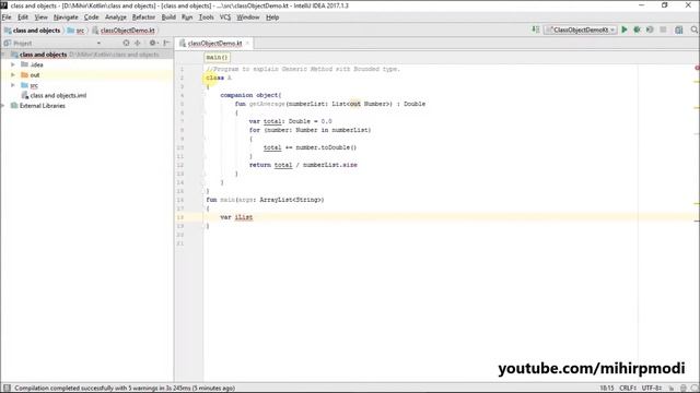 #303 Kotlin Tutorial | Generic Method with Bounded type смотреть онлайн