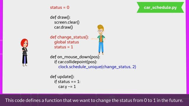 4. How to Schedule Function to Happen in Future | Chapter 10.2: Controlling Car in Pygame Zero смотреть онлайн