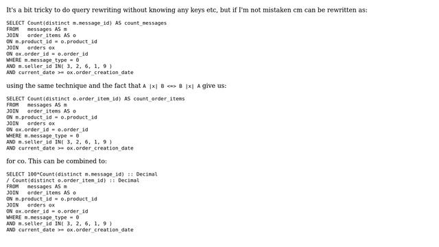 Databases: Faster alternative to count value from 2 queries and select with WITH (2 Solutions!!) смотреть онлайн