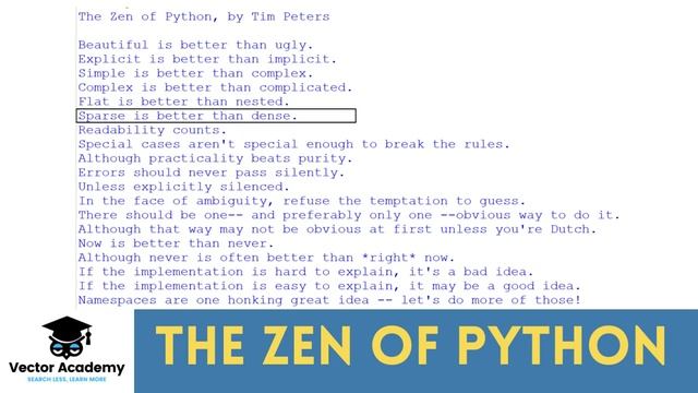 THE ZEN OF PYTHON | 19 Guiding Design Principles of Python Programming Language | The Vector Academ смотреть онлайн