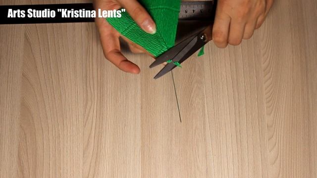 Мастер-класс. Листва из гофрированной бумаги для камелии. смотреть онлайн