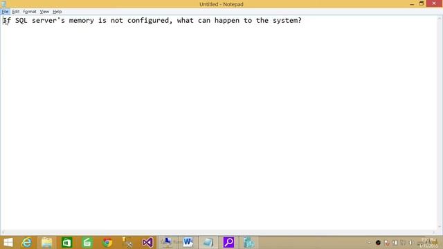 If SQL server's memory is not configured, what can happen to the system смотреть онлайн