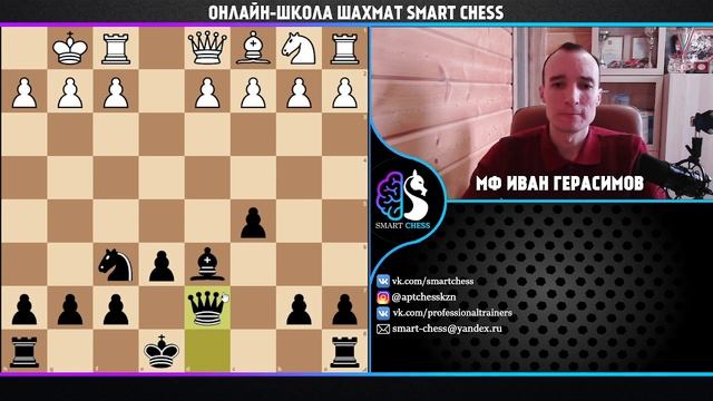 Сицилианская защита - азы / построение "ежика" / Школа шахмат SMART CHESS / FM Иван Герасимов смотреть онлайн