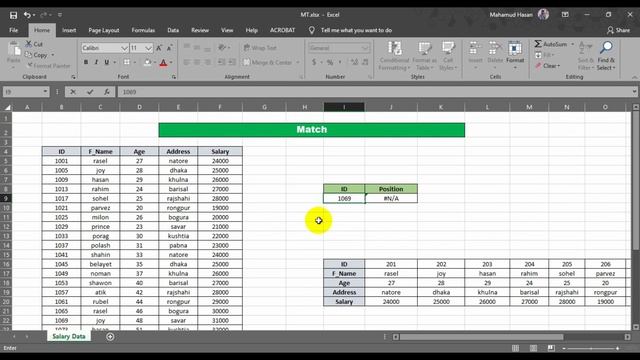 MS Excel MATCH Function | MATCH Function | MATCH Formula in Excel | MATCH Formula | MS Excel Bangla смотреть онлайн