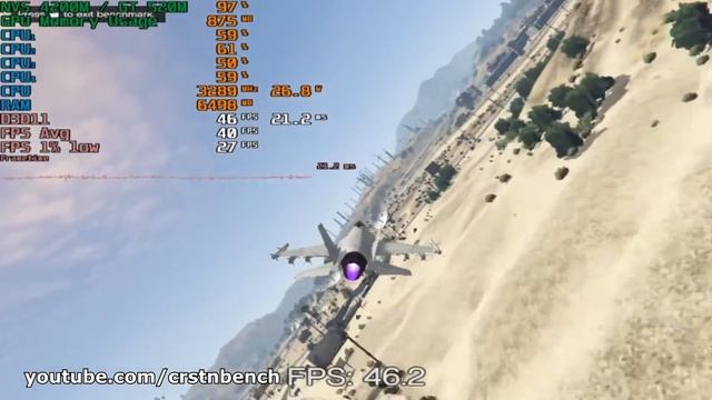 Intel Core I7-2640M \ NVIDIA NVS 4200M Or GeForce GT 520M \  Grand Theft Auto V @800x600