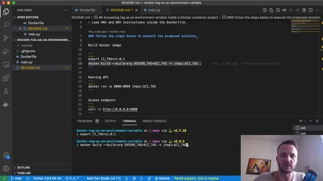 Acessando A Tag Docker Como Variável De Ambiente Do Projeto