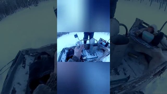 Первый выезд на рыбалку,мороз просто ЖЕСТЬ,улова нет,но есть история как Саня встретил Волка