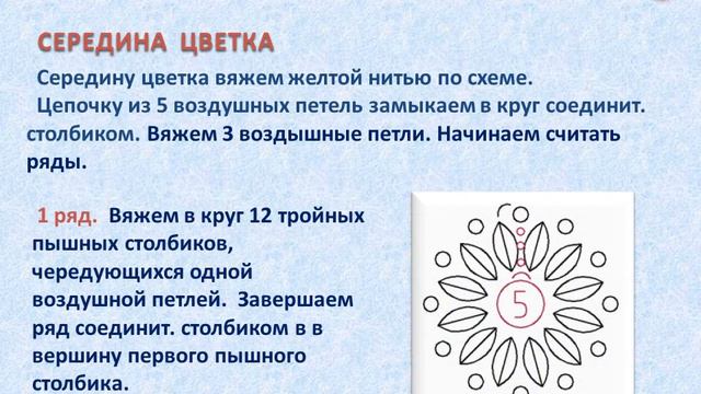Ромашка вязаная. Мастер-класс. смотреть онлайн