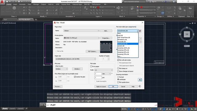Plotting AutoCAD Drawings - pt2 (Creating Borderless Custom Paper Size and new CTB Plot Style) смотреть онлайн