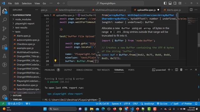 Playwright with Javascript tutorial 17 | How to upload files in playwright смотреть онлайн