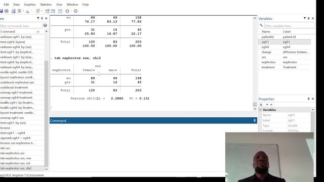 Chi square test in STATA смотреть онлайн