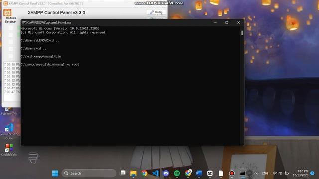 Bahasa Inggris Tutorial Create DB use XAMPP and CMD смотреть онлайн