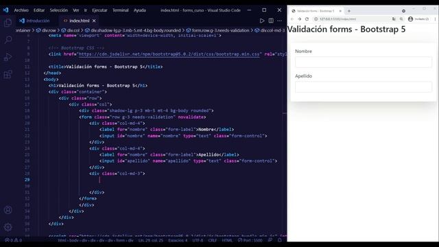 Validación de Formularios - Bootstrap 5 смотреть онлайн