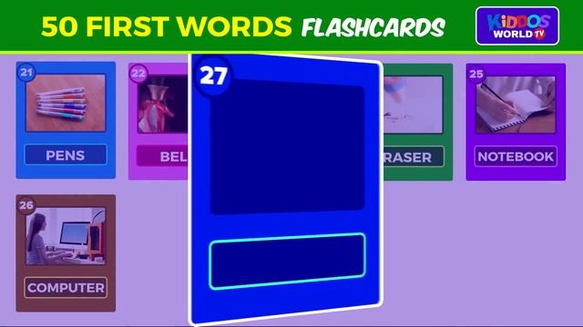 50 First Basic Words - Learning English Vocabulary смотреть онлайн