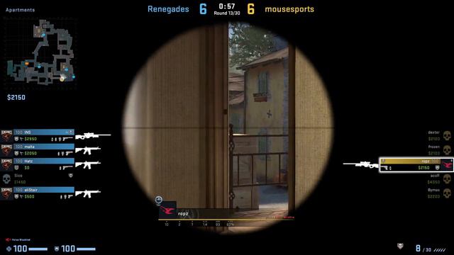 CS:GO POV Demo Mousesports Ropz (28/17) Vs Renegades (de_inferno)