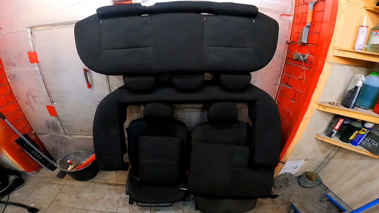 Снимаем передние/задние сидения Nissan Almera 2012-2018год