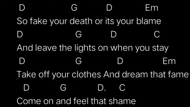 My Chemical Romance - Fake your Death (chords) смотреть онлайн