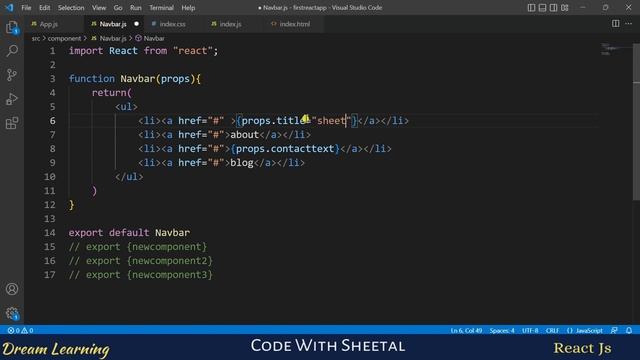 React Props in Hindi - Understanding How to Pass Data in React | react js tutorial #6 смотреть онлайн