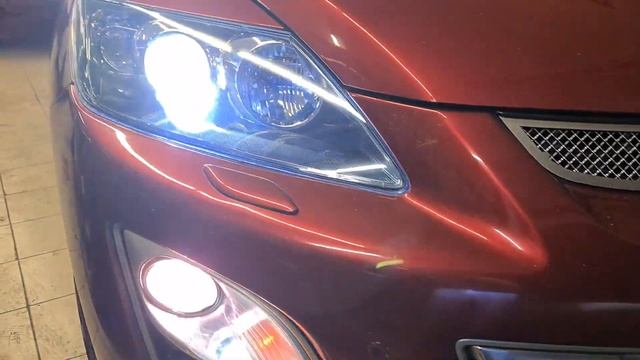 Тюнинг фар Mazda CX7. Замена ксенона на Bi Led модули. смотреть онлайн