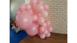 РАЗНОКАЛИБЕРНАЯ ГИРЛЯНДА ИЗ ШАРОВ! Как сделать Гирлянду из Шаров. Тематика Минни Маус