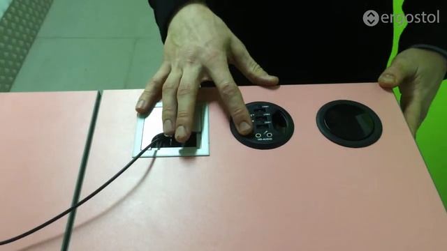 USB hub, Audio IN/OUT для стола от Ergostol смотреть онлайн