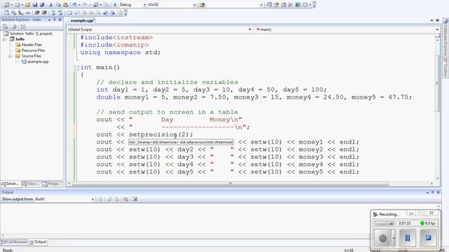 Formatting Output with setprecision смотреть онлайн
